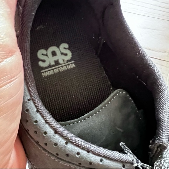 SAS Walk Easy Oxford Nero in Charcoal size 9.5 - Picture 10 of 14